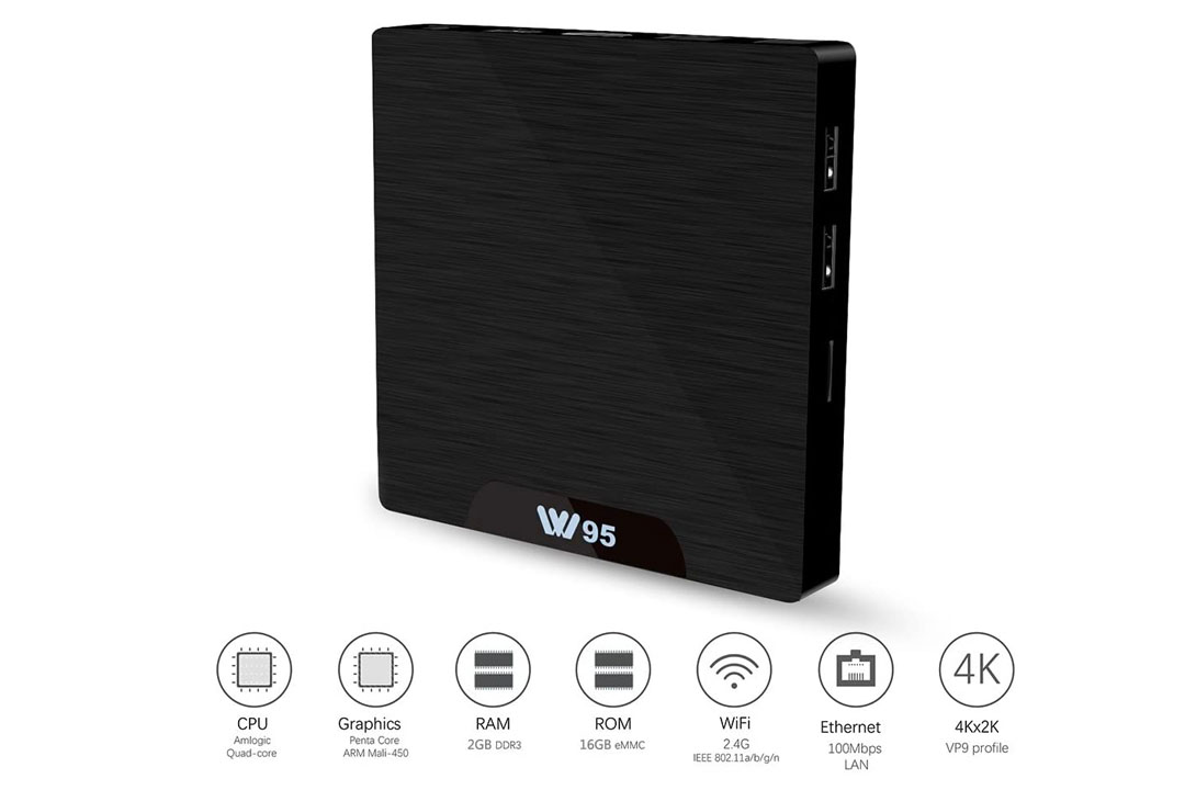 Edal W95 Android 7.1 smart TV box 2G/16G 64-bit CPU and True 4K Playing