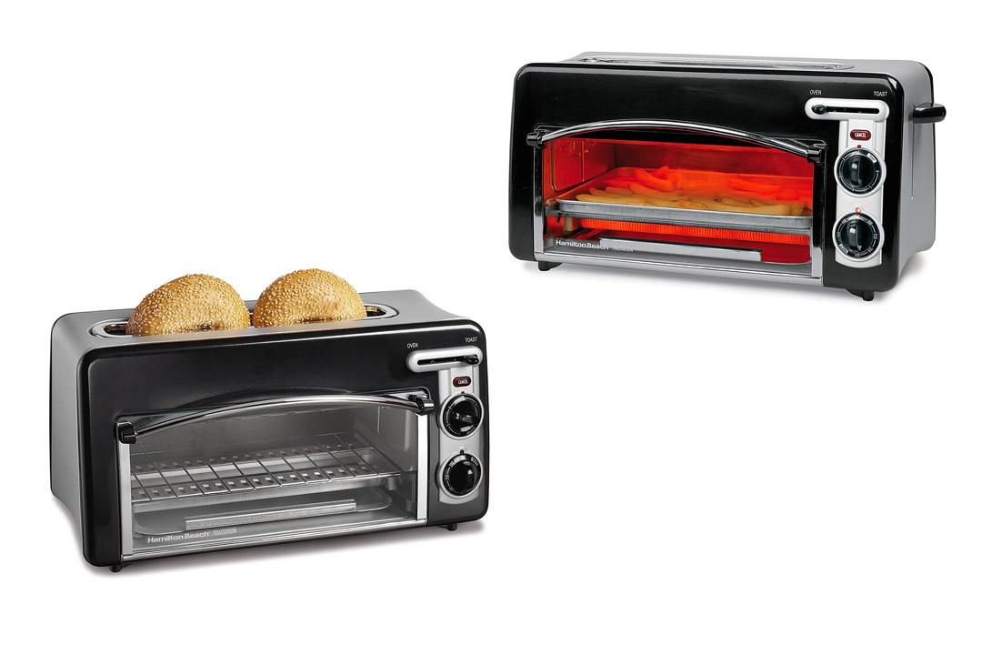 Hamilton Beach 22708 Toastation 2-Slice Toaster and Mini Oven, Black