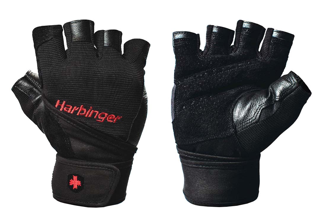 Harbinger Pro Wristwrap Weightlifting Gloves