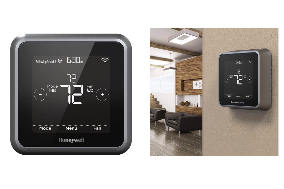 Honeywell RCHT8610WF2006 Lyric T5 Wi-Fi Smart 7 Day Programmable Touchscreen Thermostat with Geofencing, Works with Amazon Alexa-"Requires C Wire"