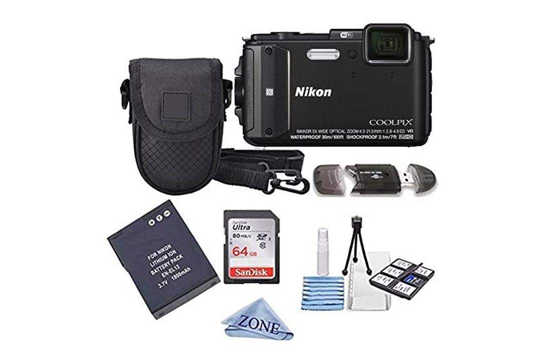 Nikon COOLPIX AW130 16.0-Megapixel 5X Optical Waterproof Digital Camera