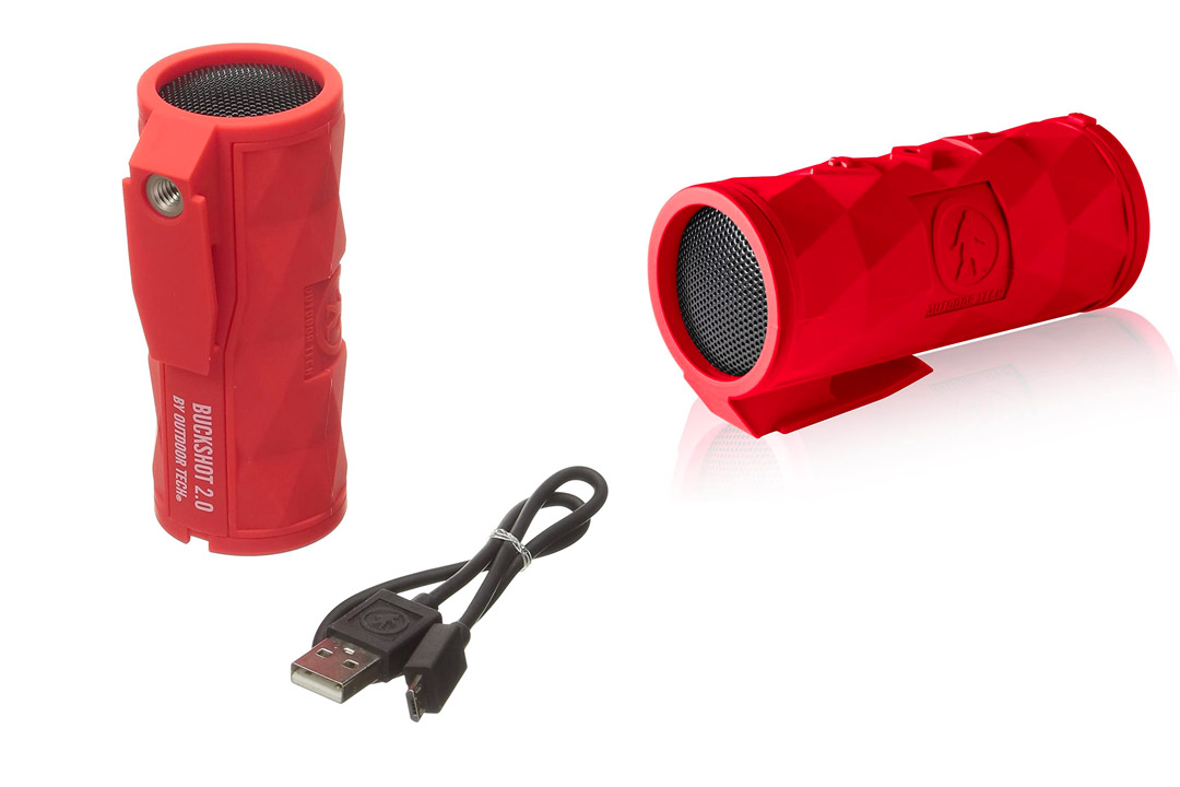 Outdoor Tech OT2301 Buckshot 2.0 Rugged Waterproof Super-Portable Wireless Speaker (Red)