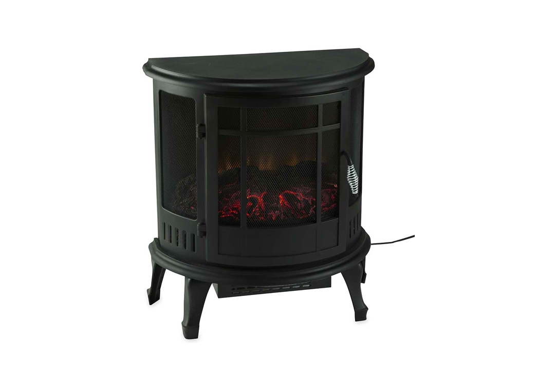 Plow & Hearth Curved Electric Wood Stove Heater