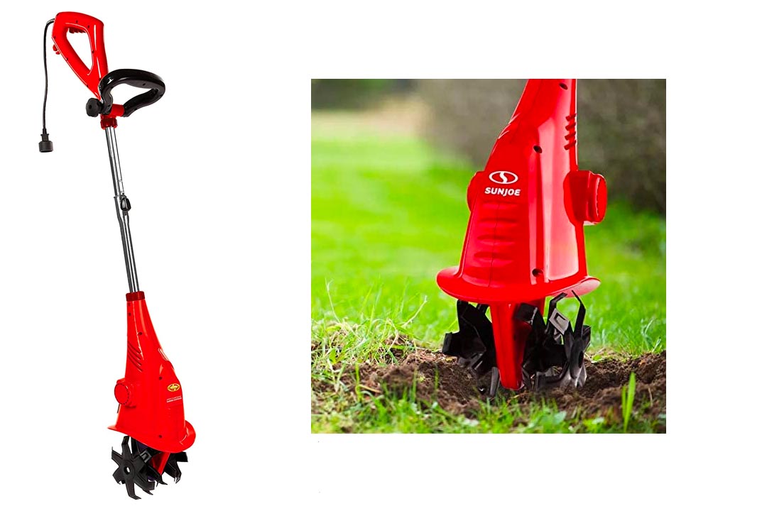 Sun Joe TJ599E-RED Aardvark 2.5 Amp Electric Garden Cultivator, Red