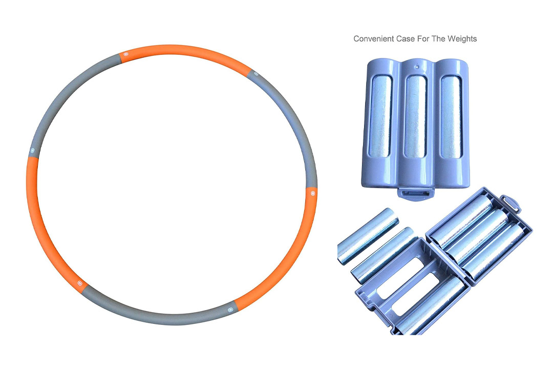 3 Weighted Hula Hoop - Adjustable Weight From 3.3 LBs to 5.3 LBs