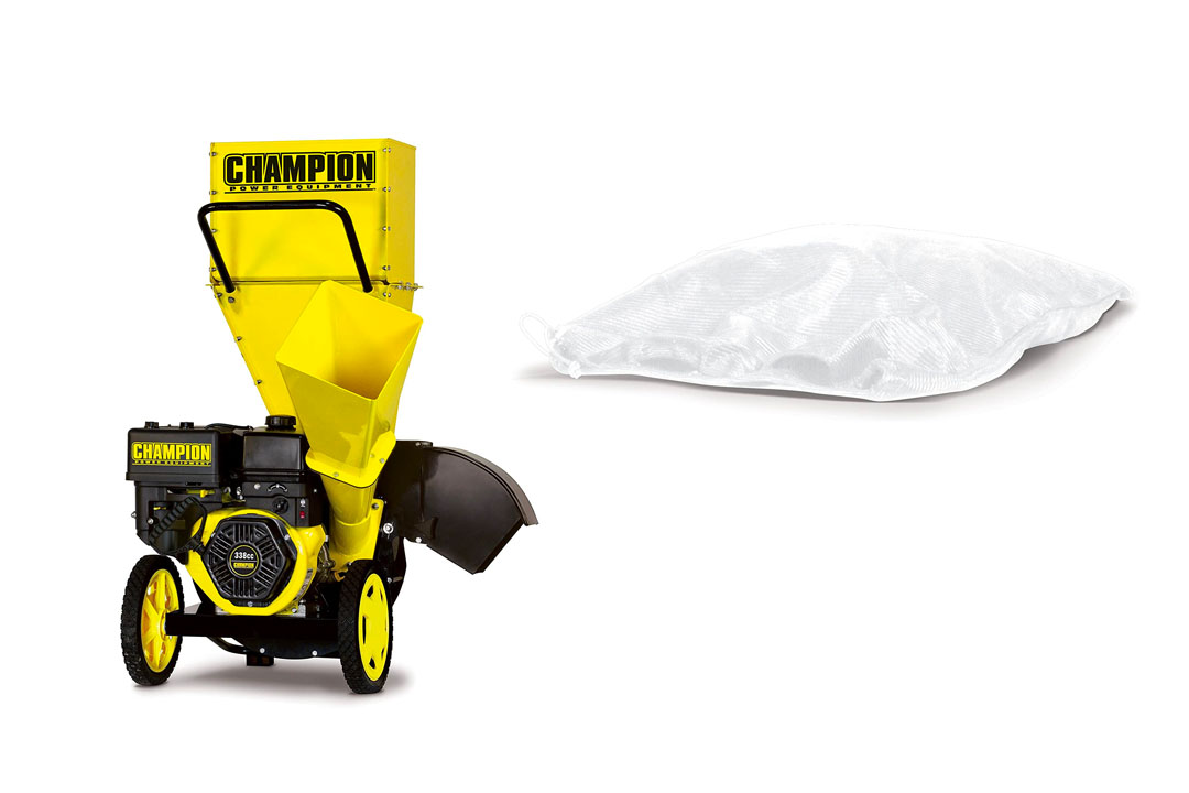 Champion 3-Inch Portable Chipper-Shredder with Collection Bag