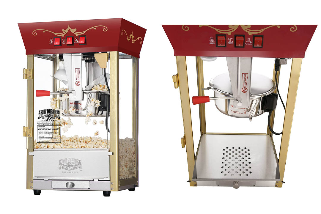 Great Northern Popcorn Red Matinee Movie Theater Style 8 oz. Ounce Antique Popcorn Machine