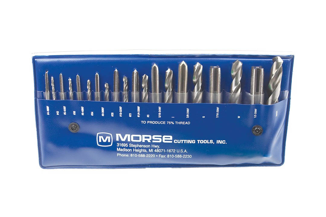 Morse Cutting Tools 37104 Tap and Drill Set, NF Series, High Speed Steel, #104 Number