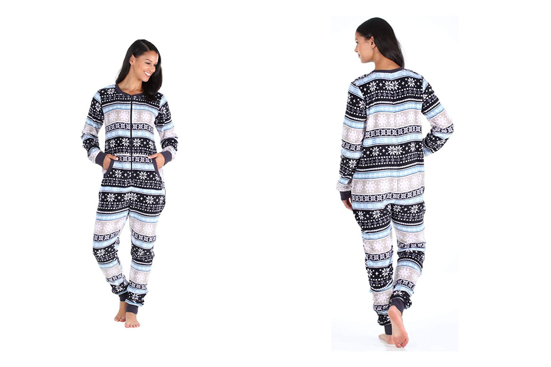 PajamaMania Women’s Adult Plush Fleece Non Footed Onesie