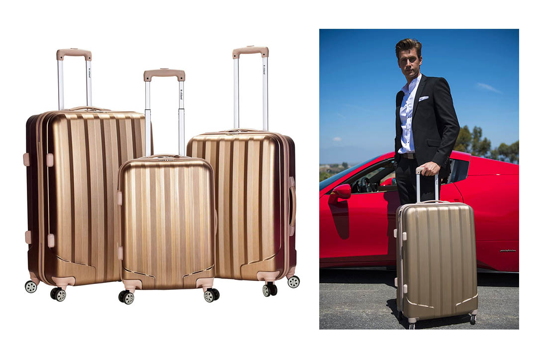 Rockland Luggage a 3 Piece Metallic Set